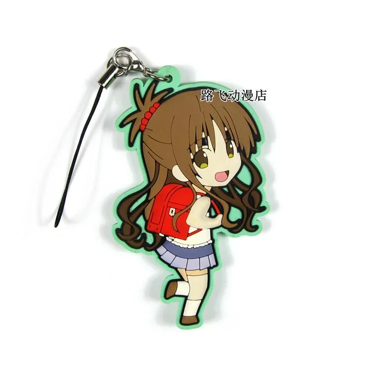 키 체인을 좋아하는 원래 일본 애니메이션 피겨 고무 휴대 전화 참가 키 체인 스트랩 E0402361