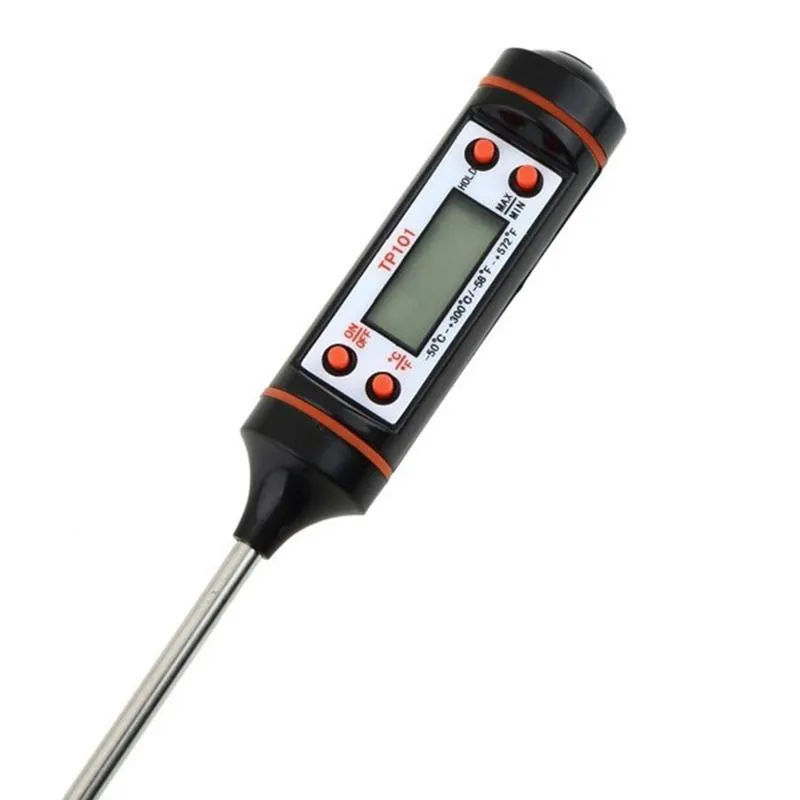 Rvs BBQ Vlees Thermometer Keuken Digitale Koken Voedsel Probe Hangbare Elektronische Barbecue Huishoudelijke Temperatuur Detector Tool