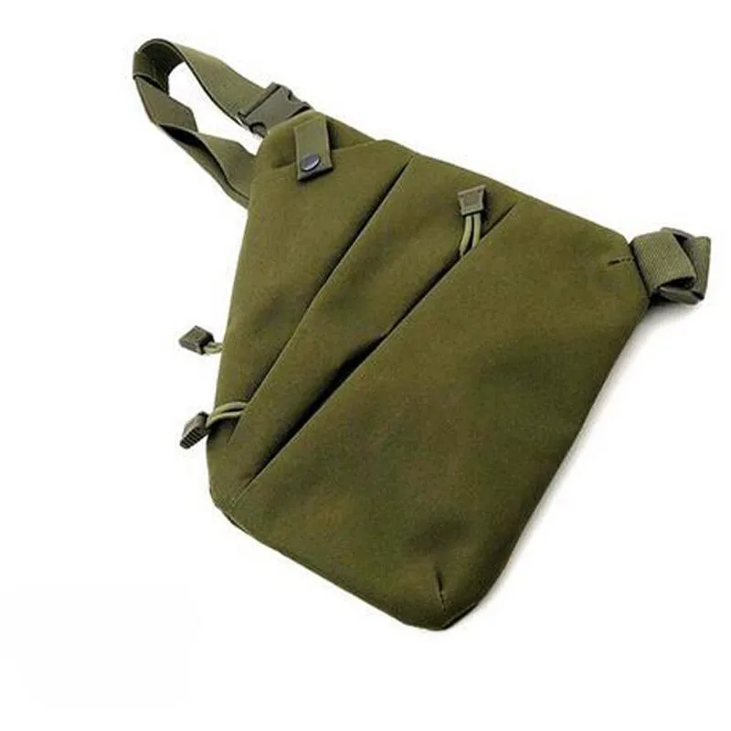 Sacos de cosas Nylon Almacenamiento táctico Pistola Bolsa de transporte Funda de pistola Derecho Hombro izquierdo Antirrobo Cofre oculto para ciclismo Senderismo 268A