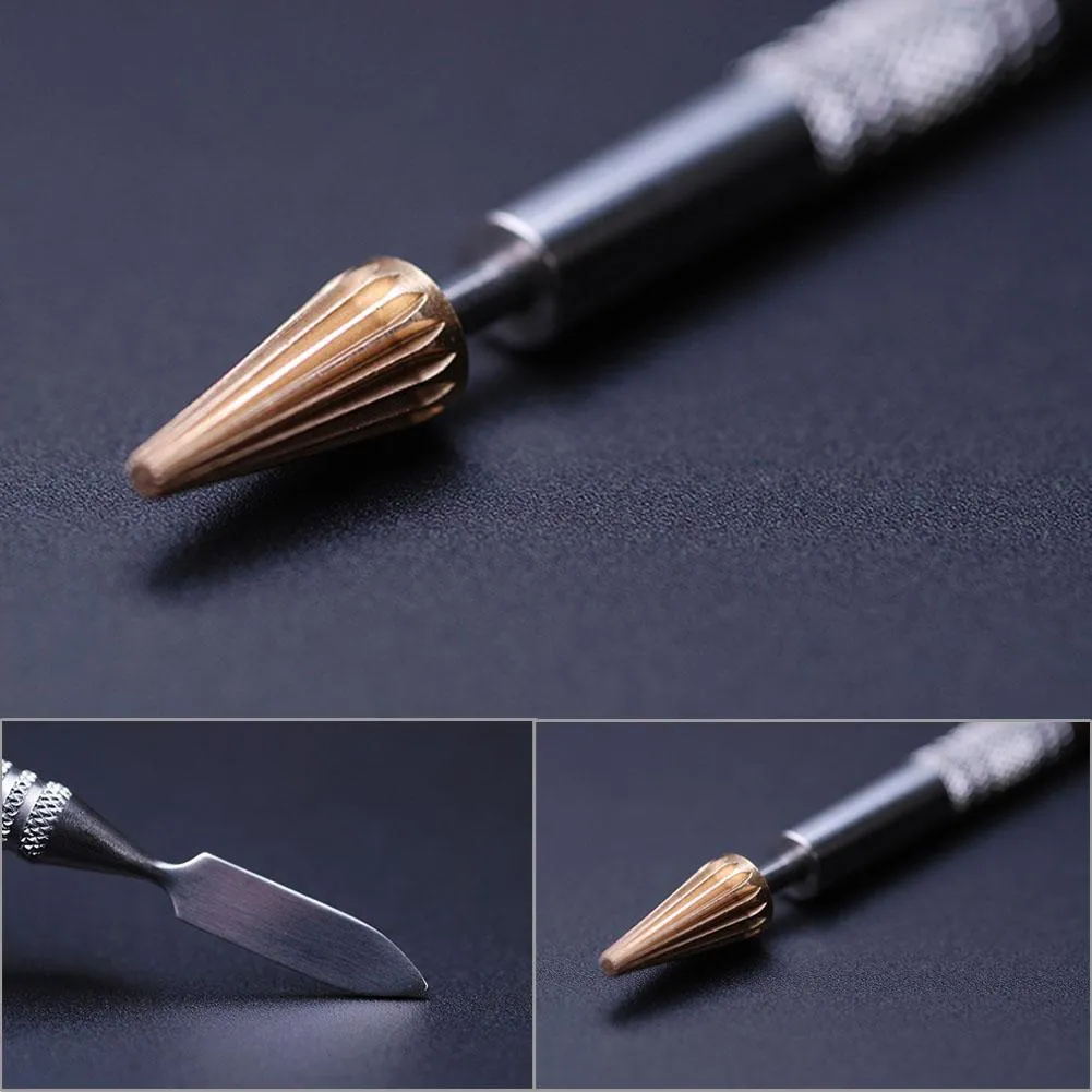 Brass Head Leather tools Dual Edge Oil Gluing Dye Pen Applicator Speedy Paint Roller for Craft Double Side