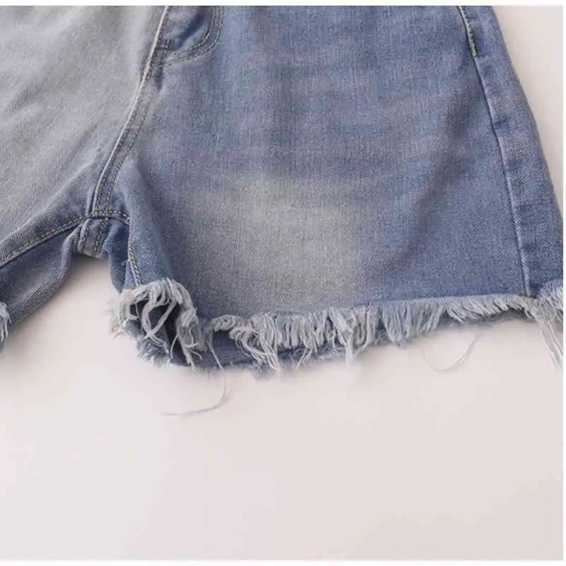 Kimutomo mode kleur matching jeans vrouwen zomer koreaanse stijl vrouwelijke hoge taille losse brede been denim shorts casual 210521