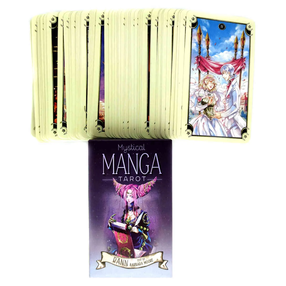 Mystical Manga Tarot Cards Guidance Divination Entertainment Party Jeu de société Guide PDF Prend en charge la vente en gros 78 feuilles / boîte