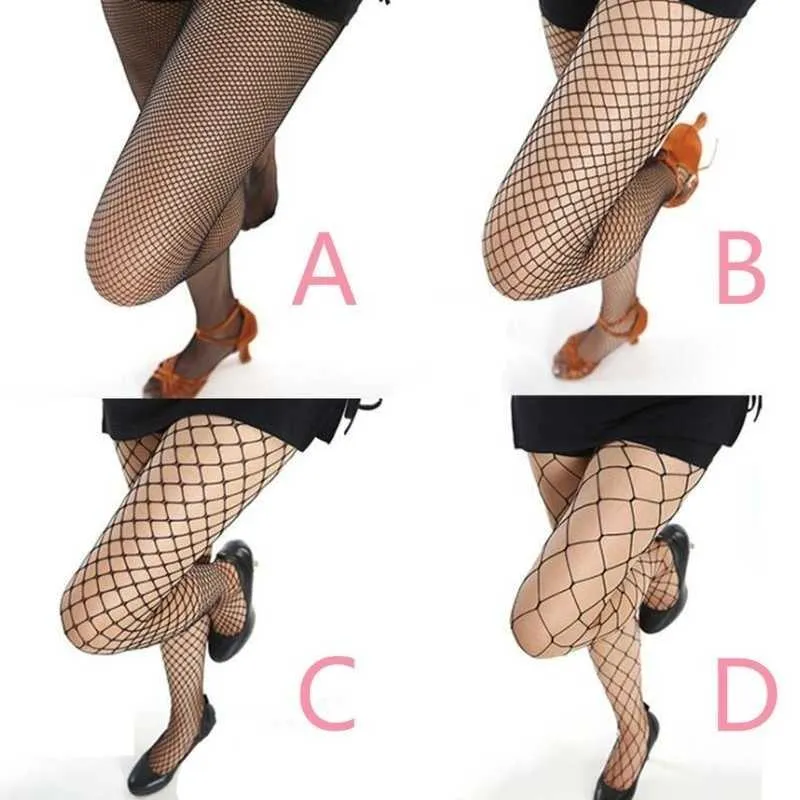 Moda feminina Sexy Black Malha Meias Malha Fishnet Sexy Punk Pantyhose Anti-Hook Nylon Nylon Oco Out Sexy Meias Pantyhose X0521