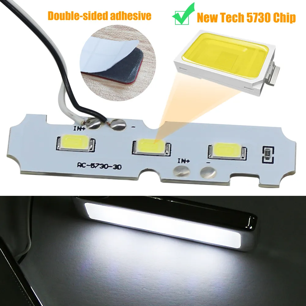 4 pezzi interni auto illuminazione d'atmosfera ambientale led fai da te 12v lampada lo styling decorativa automatica porta ciotola maniglia bracciolo luce atmosfera