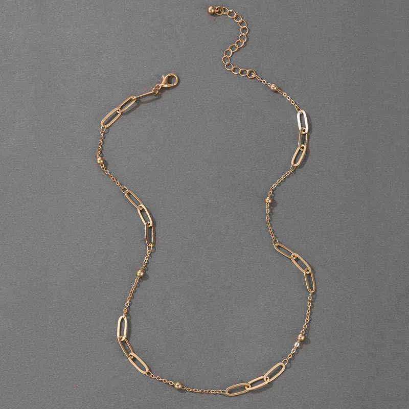 Tocona INS Mode Schlüsselbein Kette Halskette für Frauen Einfache Aushöhlen Geoemtry Legierung Metall Einstellbare Schmuck 17029 G1206