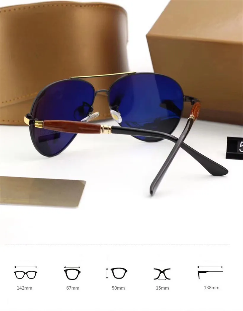 Toppkvalitet Fashion Aviation Solglasögon Kvinnor Brand Designer Sun Glasögon för Woman Lady Sunglass Female G5011 med Case och Box297B