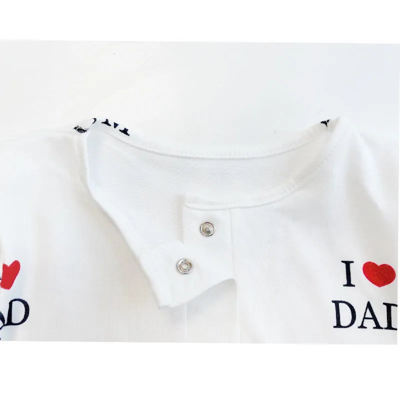 Комбинезон с надписью «Love Letter DAD MUM», комбинезон для новорожденных девочек, одежда для новорожденных мальчиков и девочек, наряды для маленьких девочек, мягкая весна-лето 108570511