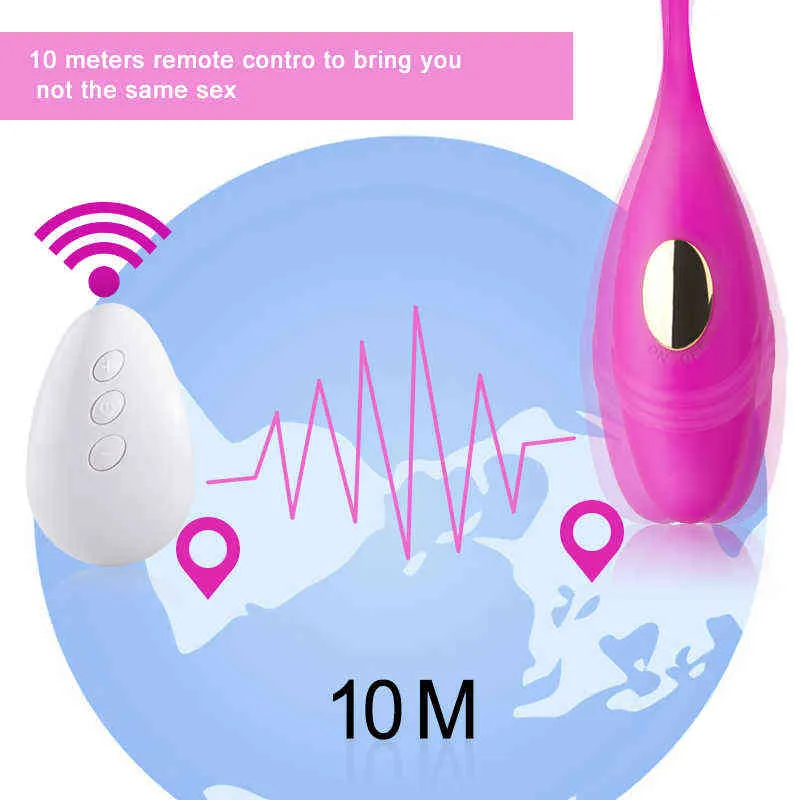 10 Geschwindigkeiten Vibro-ei Silikon Jump G-punkt Vibrator Drahtlose Fernbedienung Anal Klitoris Stimulation Sexspielzeug für Frauen Erwachsene 0216