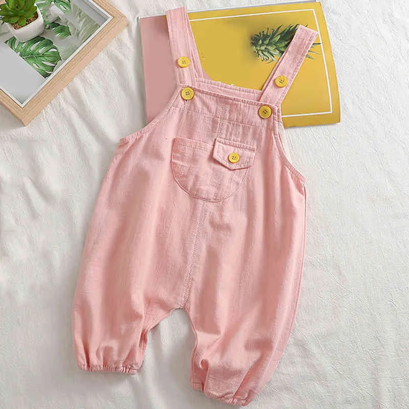 Kinder Overalls Jungen und Mädchen Sommer Shorts Koreanische Stil Mode Casual Baby Hosen Kinder Kleidung 210515