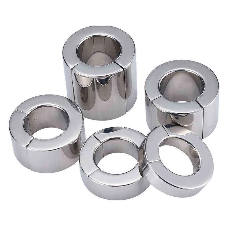 NXY Cockrings 5 taille magnétique bite anneau pénien sexe lourd acier inoxydable érection coq ballstretcher métal 1124