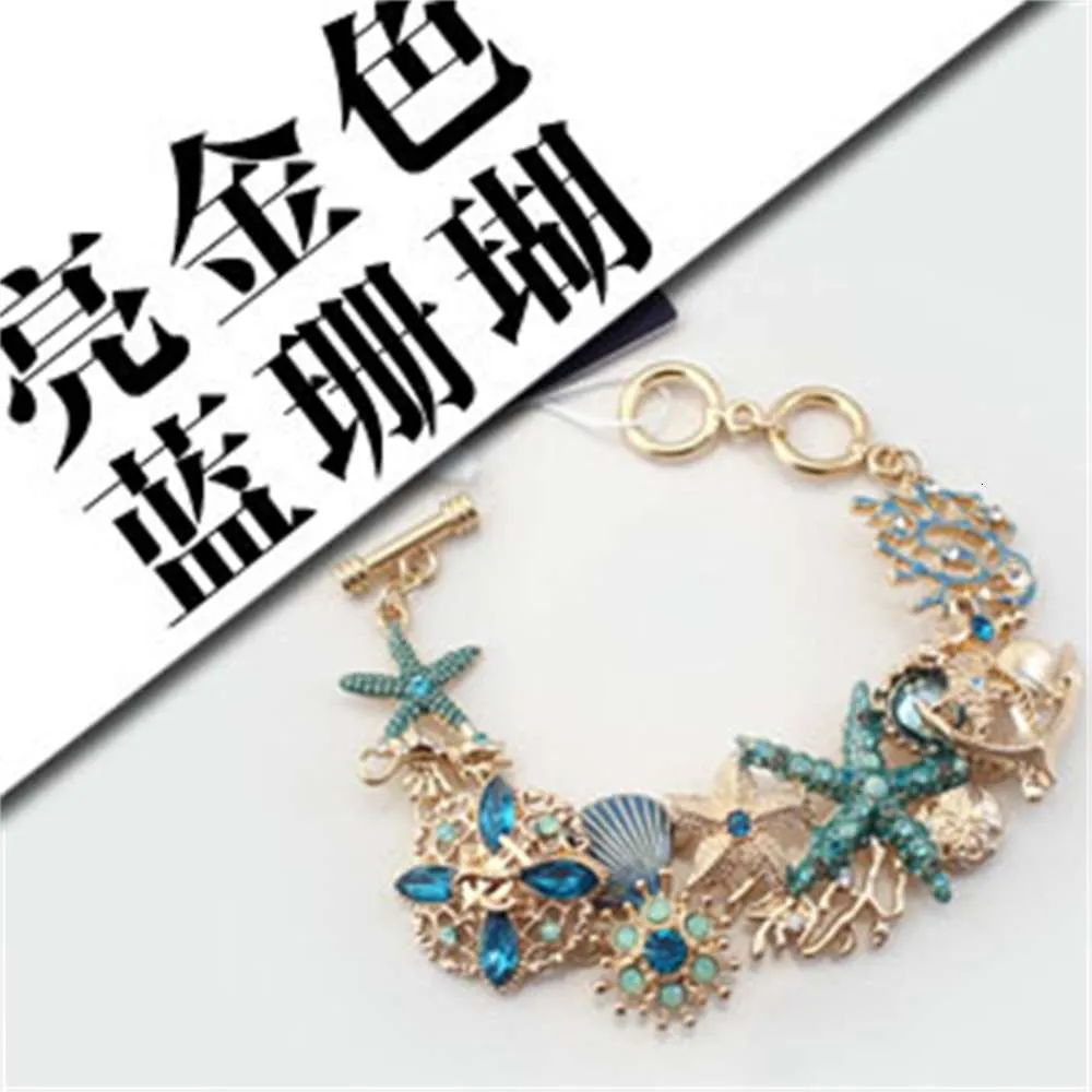 Haute qualité 99 carats bijoux de mode océan étoile de mer corail coquille ancre Bracelet OT7378399