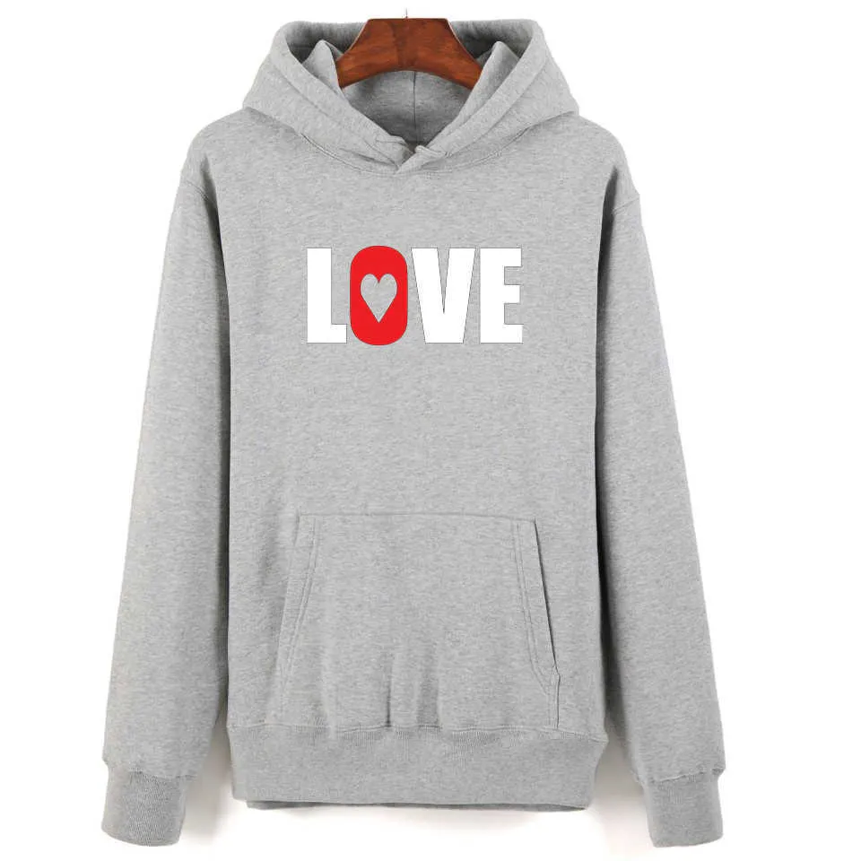 Amour Hoodies Hommes Femmes Sweats Amoureux À Capuche Enfants Et Adultes Famille Parent-enfant Tenue À Capuche Aime Automne Hiver À Capuche Tops 210730