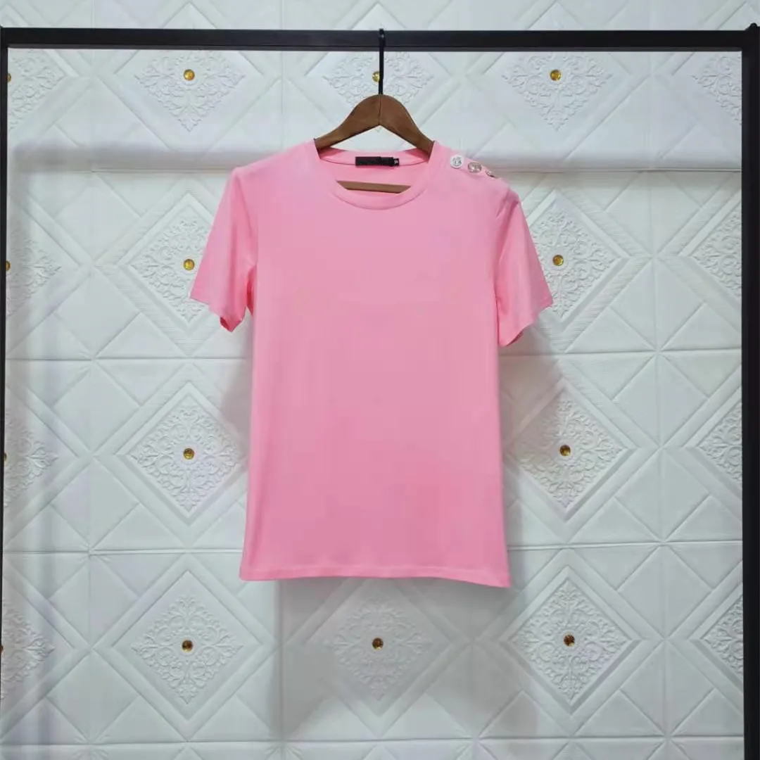 Негабаритная футболка женская футболка с коротким рукавом Женщина футболки Золотая кнопка Harajuku Топы хлопка Летняя одежда плюс размер моды