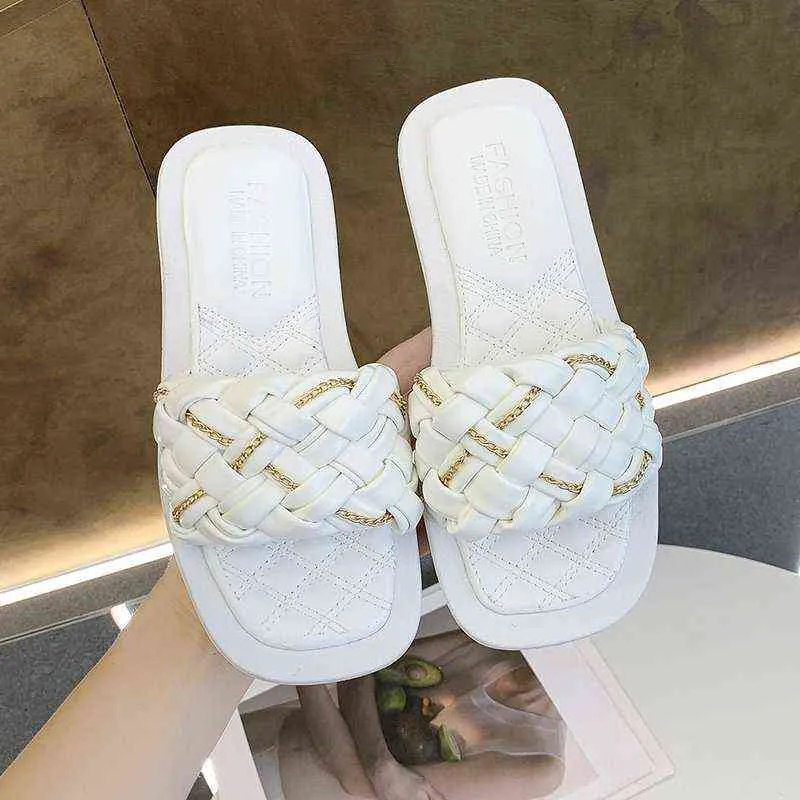 Slippers New Women Summer Wedges Shoes Sandals Low Heels Casual Slides Flip Flops Bc3476 220304