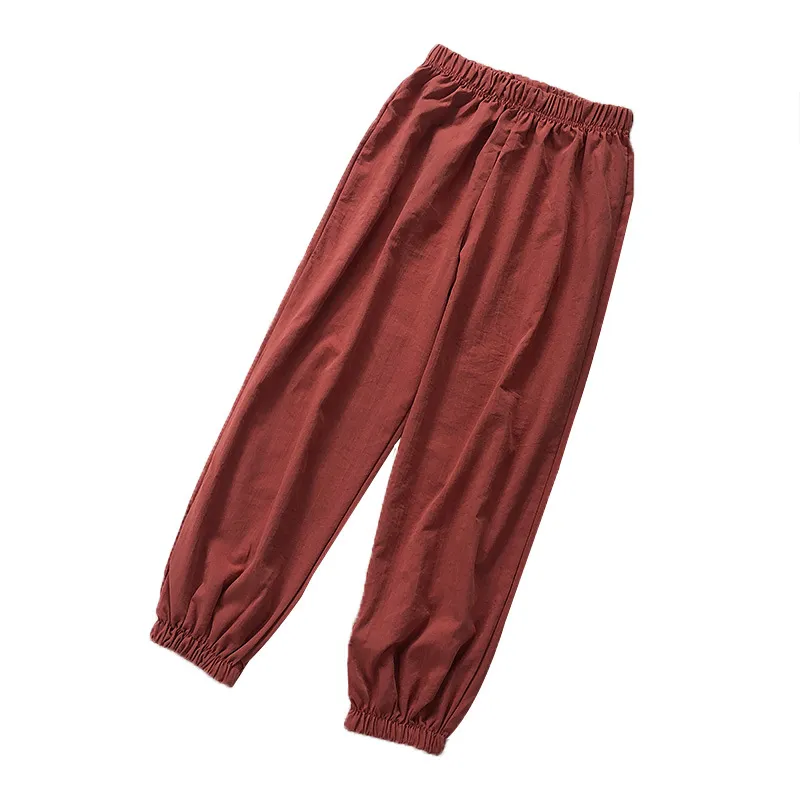 Korobov japonais nouveau lâche décontracté femmes pantalons été chic pantalon large jambe harajuku solide femme joggers 210430