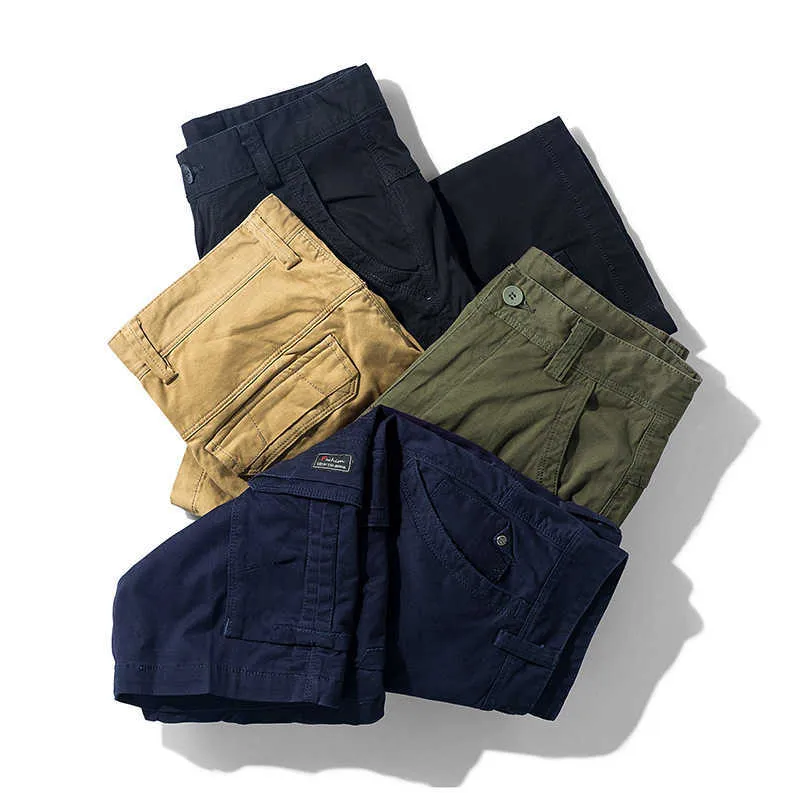Été Hommes Mode Respirant Casual Wear Shorts Salopette Haute Qualité Coton Lâche Grande Taille 6XL 210714