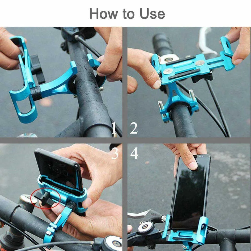 Liga de alumínio suporte do telefone da bicicleta anti-deslizamento suporte da bicicleta motocicleta gps clipe universal para iphone xiaomi samsung acessórios do carro