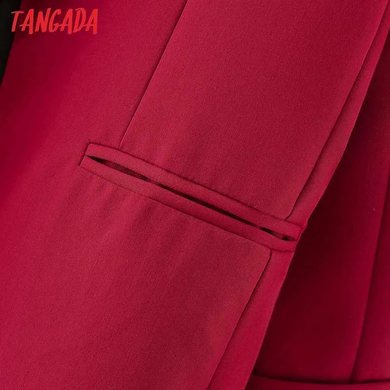 Tangada eşofman setleri ofis bayan iş kadın kırmızı blazer pantolon takım elbise 2 parça ceket ve da92 210930