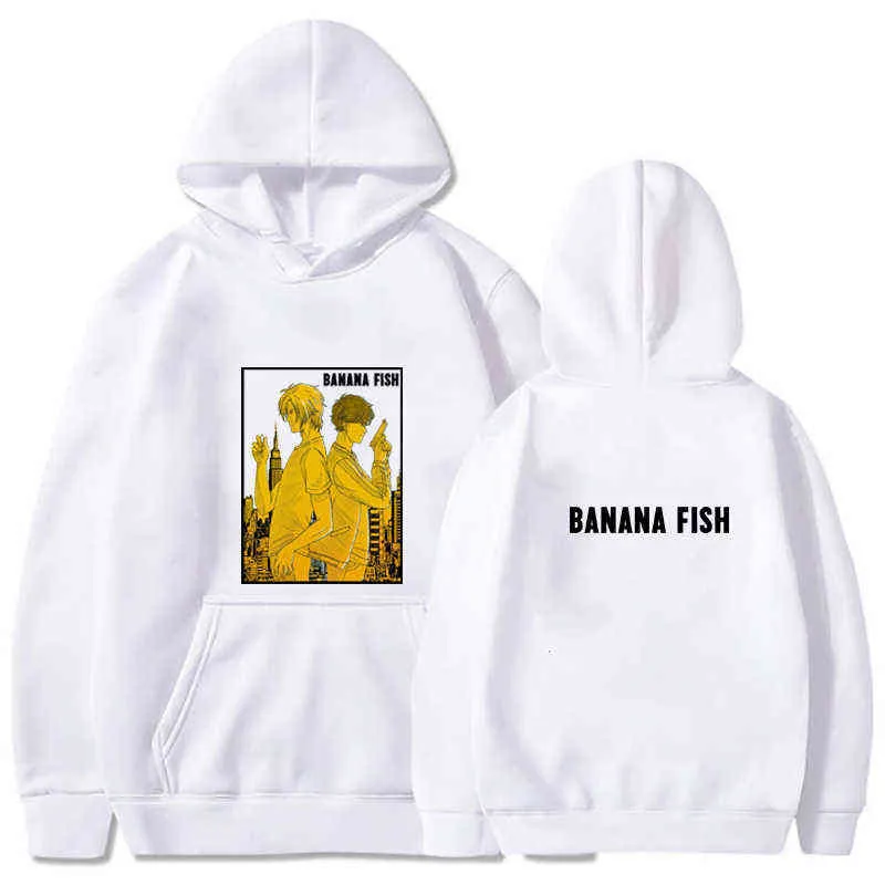 Banana Fish Fashion Animation Sweats à capuche Pulls Tops Vêtements unisexes Y211118