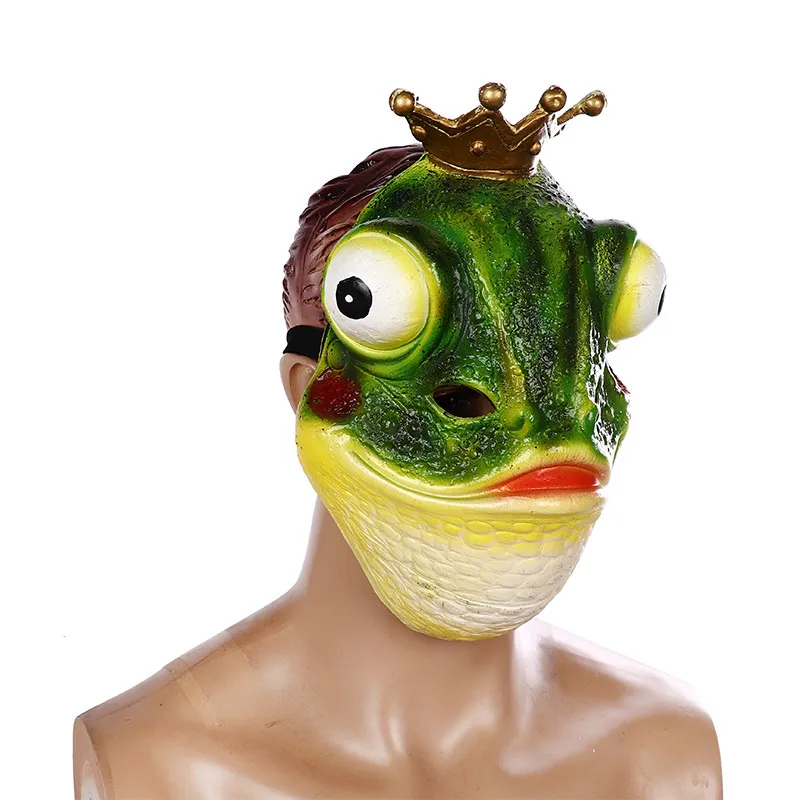 Costume de grenouille, masque facial de Cosplay, Halloween, pâques, accessoires de fête, masques pour adultes hommes femmes ENE18003254j