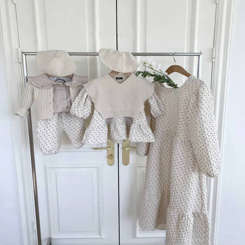 Spring Family Matching Set da 2 pezzi Camicie eleganti scozzesi Tute Dot Abiti da madre e figlia E 210610