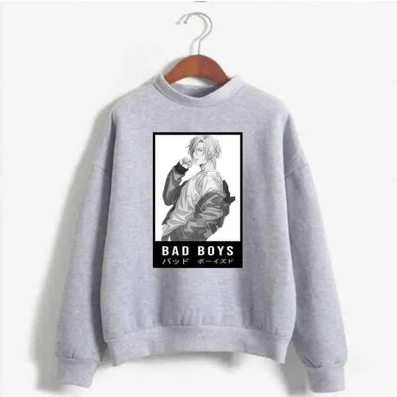 Banana Fish Sweats à capuche pour hommes Casual Fashion Sweatshirts Japon Manga Sad Boys Sweat à capuche ample Hip Hop Créativité Streetwear Mâle H1227