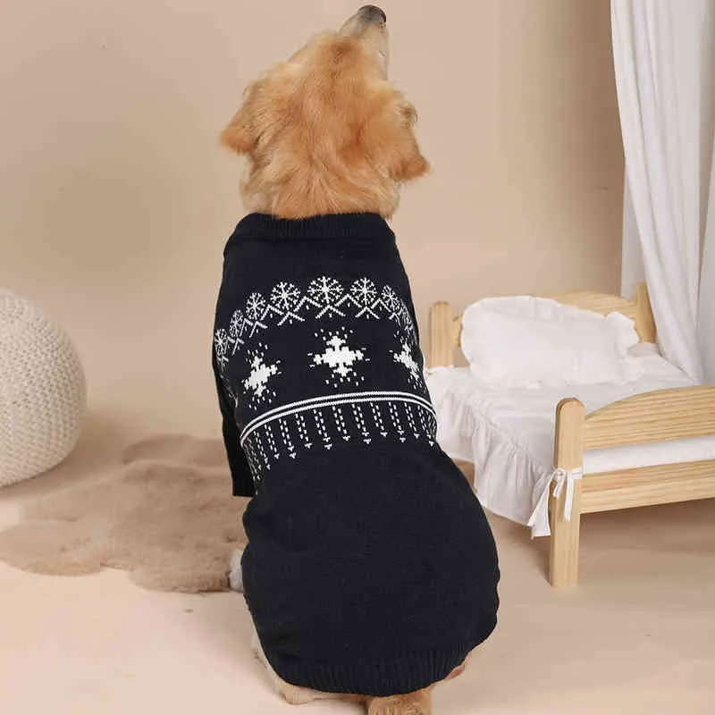 HOOPET Maglione rosso caldo fiocco di neve cani di grossa taglia Gita invernale Abbigliamento animali domestici Cappotto gatti ragdoll cani di Natale Fornitori 220104