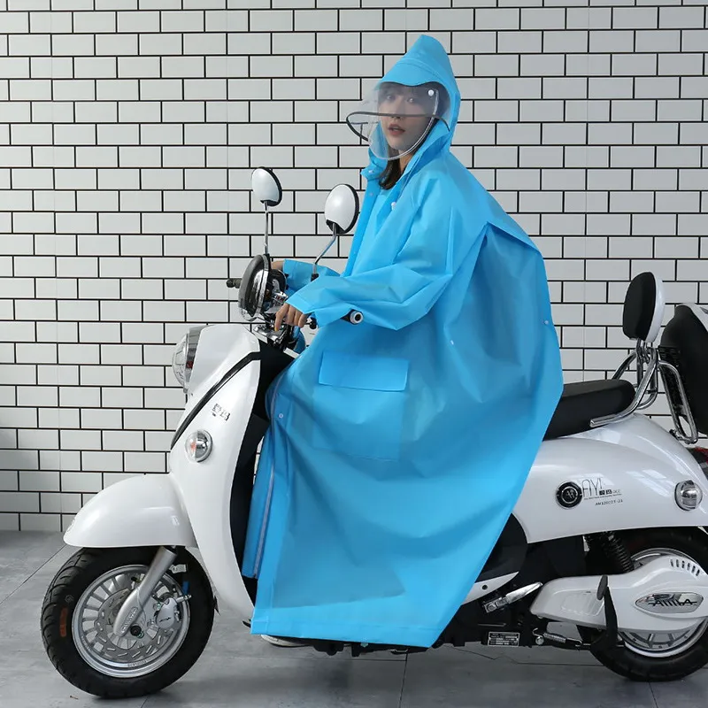 Imperméable une pièce longue à Double bord, Poncho trois en un, sac à dos, imperméable pour la marche et l'équitation