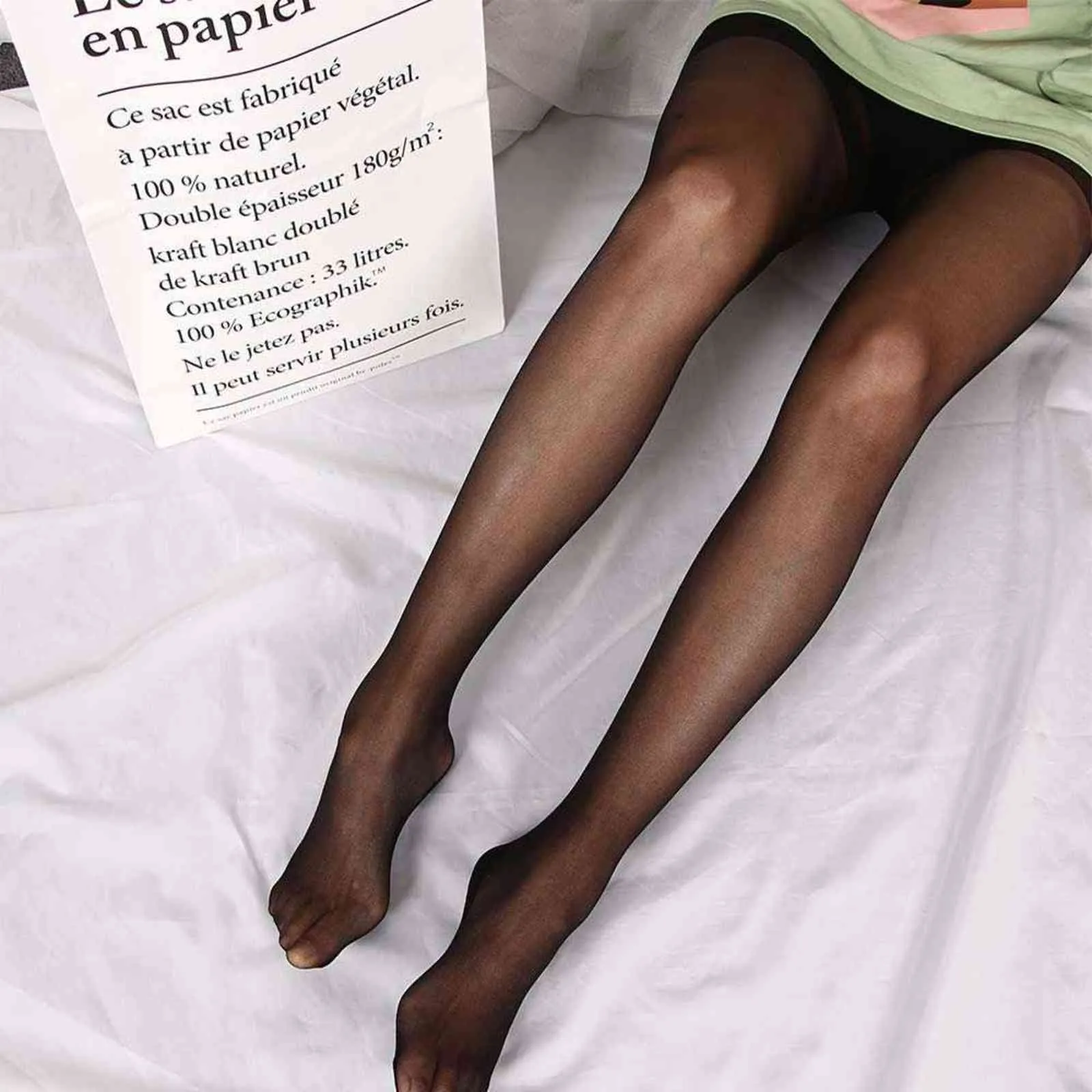 e de bas Sexy pour femmes et filles, collants fins en Jacquard avec lettres d'amour anglaises, tatouage, ligne arrière, Y1130