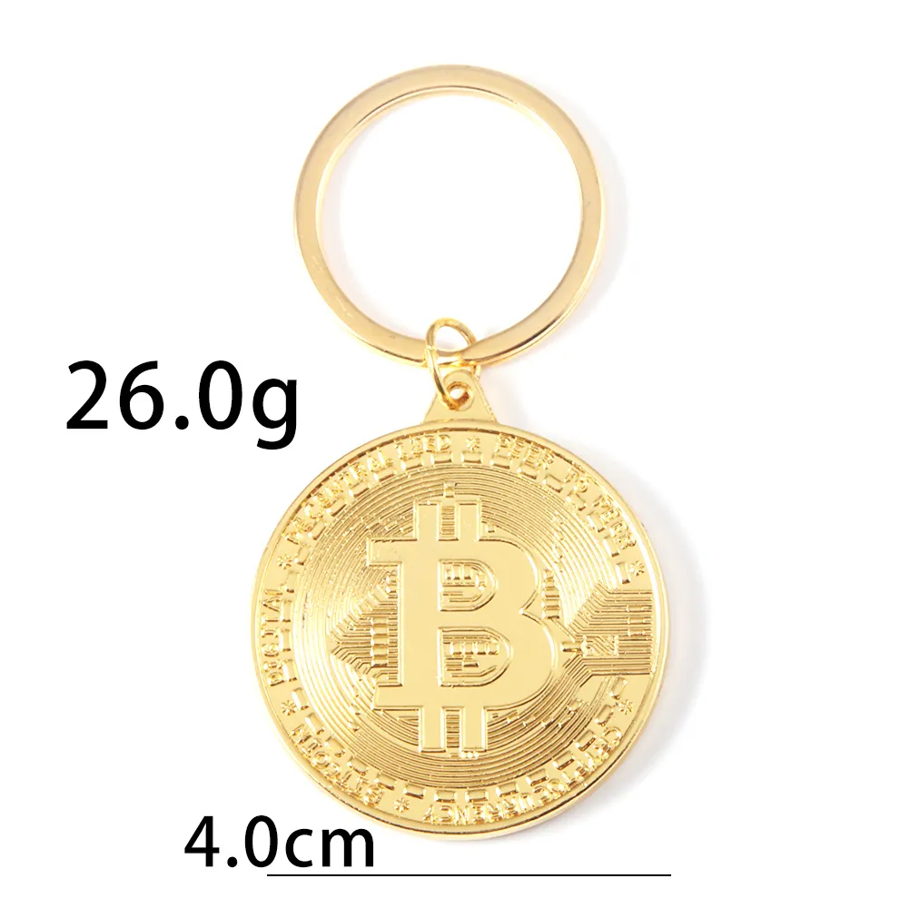 Date Bitcoin Keychain Music Band Porte-clés Pendentif Femmes et Hommes Bijoux Collection Cadeau