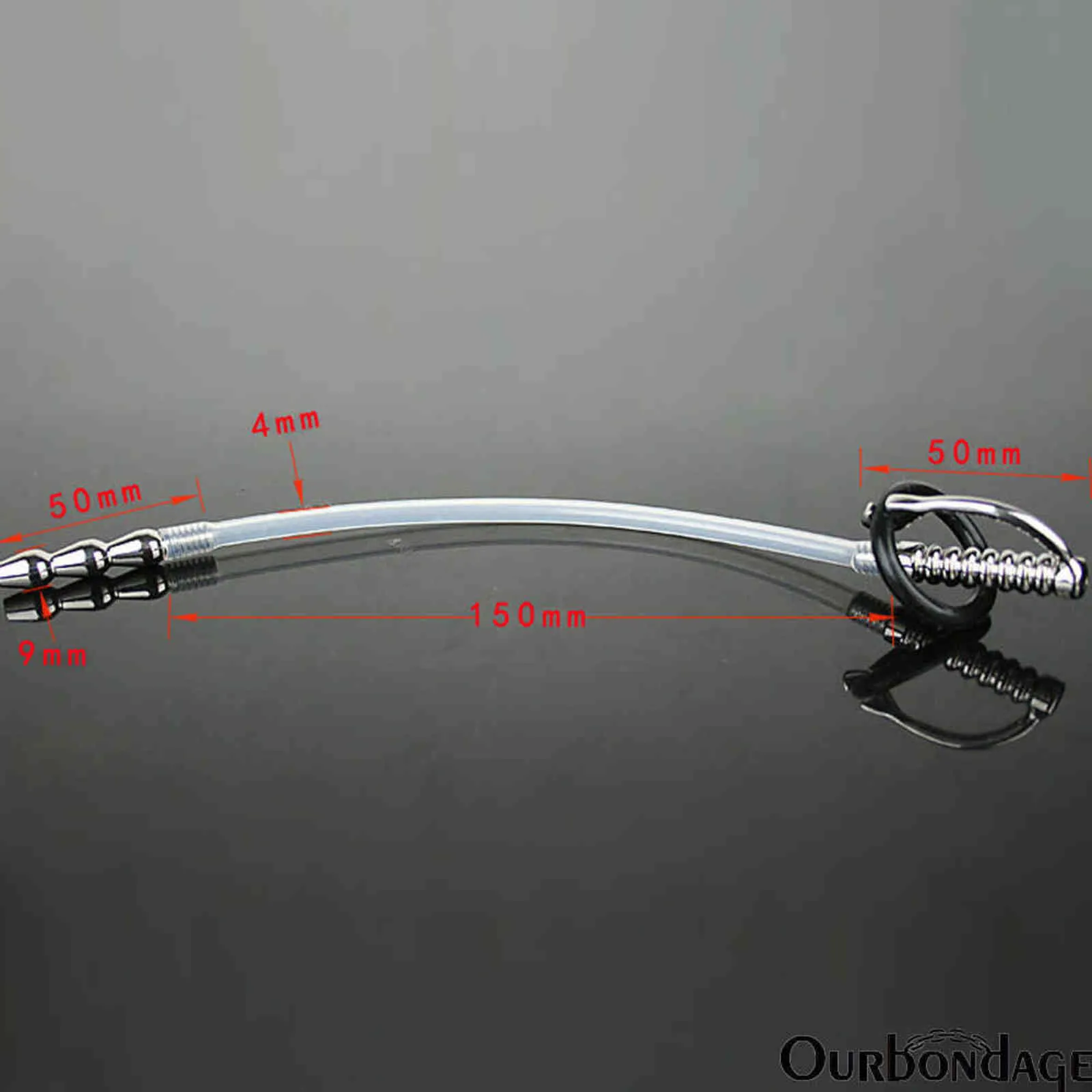 NXY Sex Adult toy Ourbondage Stainless Steel Rubber Pipe Snake Shape Urethral Catheter Chastity Insert Dilator_voghion.com