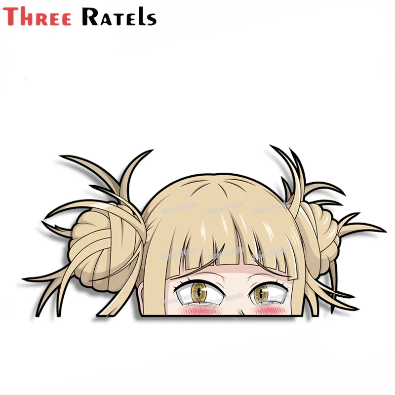 Three Ratels A714 Cartoon Car Sticker For Himiko Toga My Hero Academia Peeker Peek Anime Vinyl Stickers JDM Window Trunk Bumper9199228