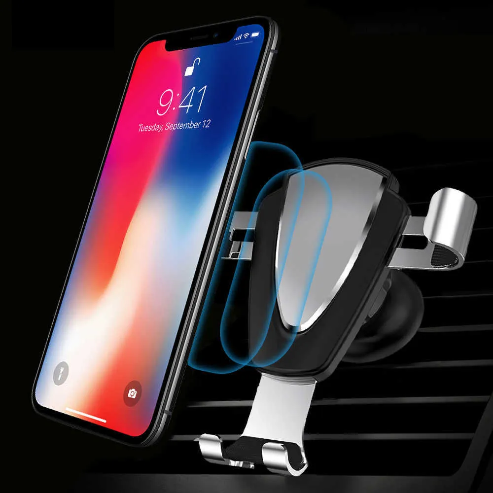 Gravidade Metal Estiramento de Telefone Móvel Bracket Carro Ventilado GPS Bracket para Xiaomi LG Huawei P20 Iphone Samsung Huawei