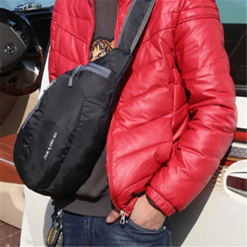 Модный однотонный мужской спортивный рюкзак через плечо, сумка через плечо, уличная походная слинг, нагрудная сумка для хранения, Bags269L