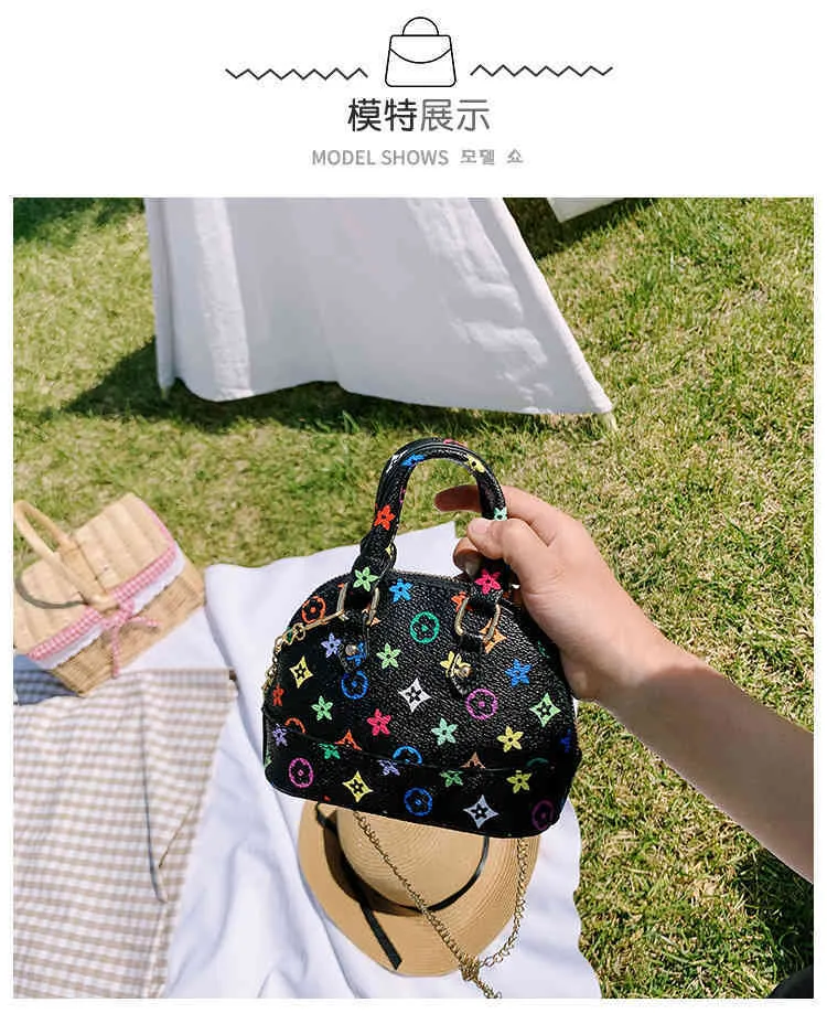 Fashion Style Girl's Messenger Bag Summer Printing Kids Handbags Mini Tote Purse Princess Shell Bags Portable Decoration Wallet should bags G4OG7RZ