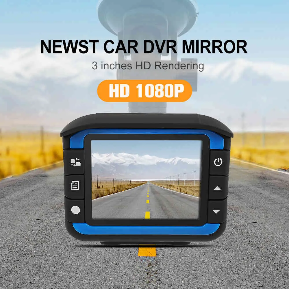 Auto DVR 2in1 Full HD 720P DVR Camera Engels-Russische tweetalige radar Snelheidsmeter Auto Video Recorder Dash Cam met G-Sensor Auto DVRS