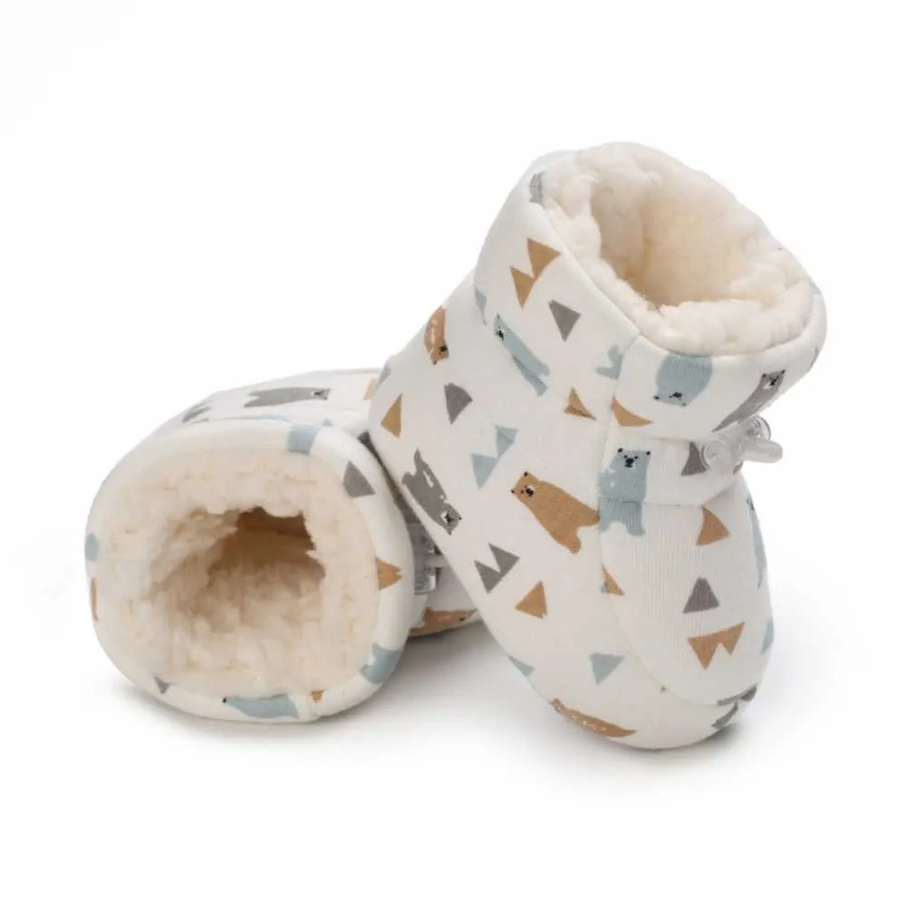 Chaussures de bébé pour nouveau-nés garçons filles dessin animé enfant en bas âge premiers marcheurs chaussons coton confort doux anti-dérapant infantile bottes chaudes d'hiver G1023