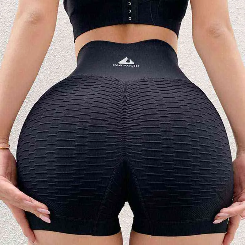 Летние женщины высокая талия бедро подвезти сексуальные шорты йога спортивные фитнес шорты мода быстрые сухие спортивные 2021 шорты Y220311