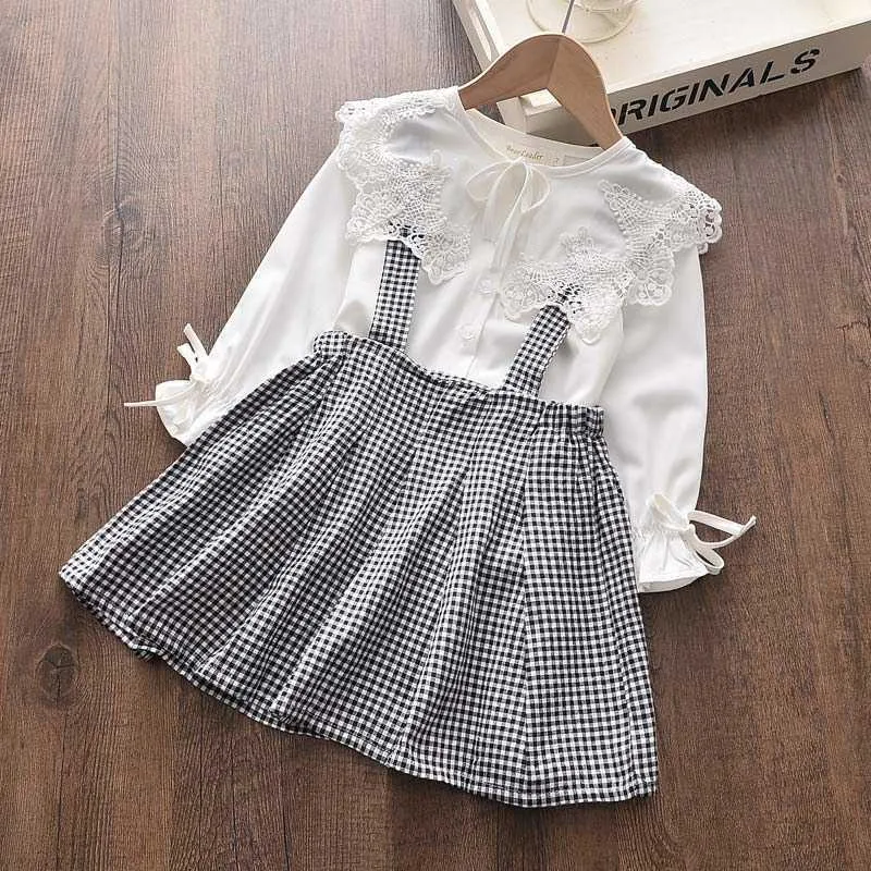 Bärenführer Mädchen Elegantes Partykleid Mode Kinder Prinzessin Kleider Herbst Mesh Patchwork Kostüm Kleinkind Vestidos 3 7 Jahre 210708