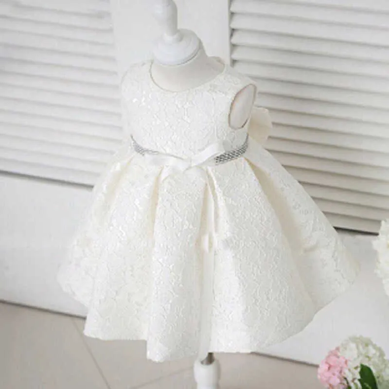 2021 été nouveau bébé fille robes dentelle princesse robes enfants anniversaire robe infantile fleur robes pour filles vêtements 3 4 5 ans Q0716