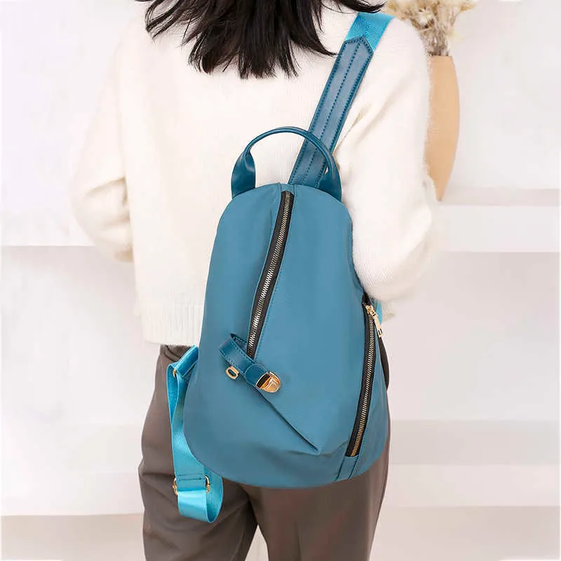 2021 Nylon Frauen Mode Rucksäcke Junge Damen Rucksack Student Schultasche Für Teenager Mädchen Reisetasche Mochilas x0529