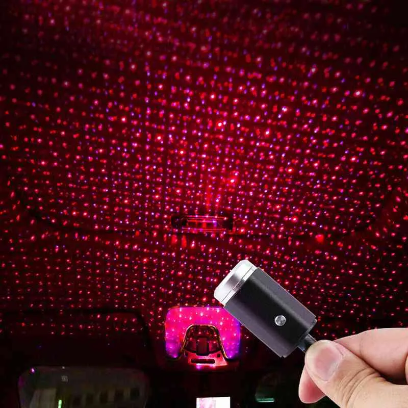 3 цвета USB Entertainment Car Light Proctor Laser светодиодная светодиодная звезда атмосфера 7 Освещение декор спальня Car Products5523173