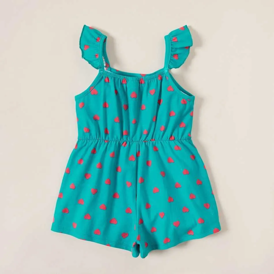 Été 3 pièces enfant en bas âge fille réservoir solide à pois fruits combinaisons pour 3-6Y enfants coton sans manches vêtements 210528