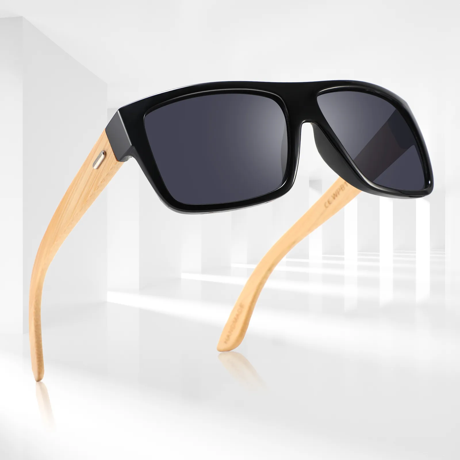 Экологичные солнцезащитные очки UV400 с индивидуальным логотипом, мужские солнцезащитные очки из переработанного бамбука, деревянные солнцезащитные очки ручной работы для мужчин, gafas de sol bambu, 20218151048