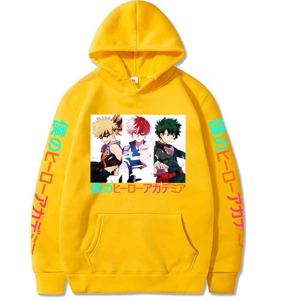 My Hero Academia Anime Hoodie Boku No Hero Academia Bluzy Manga Bakugou Todoroki DEKU Bluzy Y0319