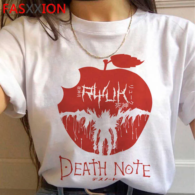death note tshirt clothes men print harajuku kawaii couple clothes summer top white t shirt couple clothes X0621