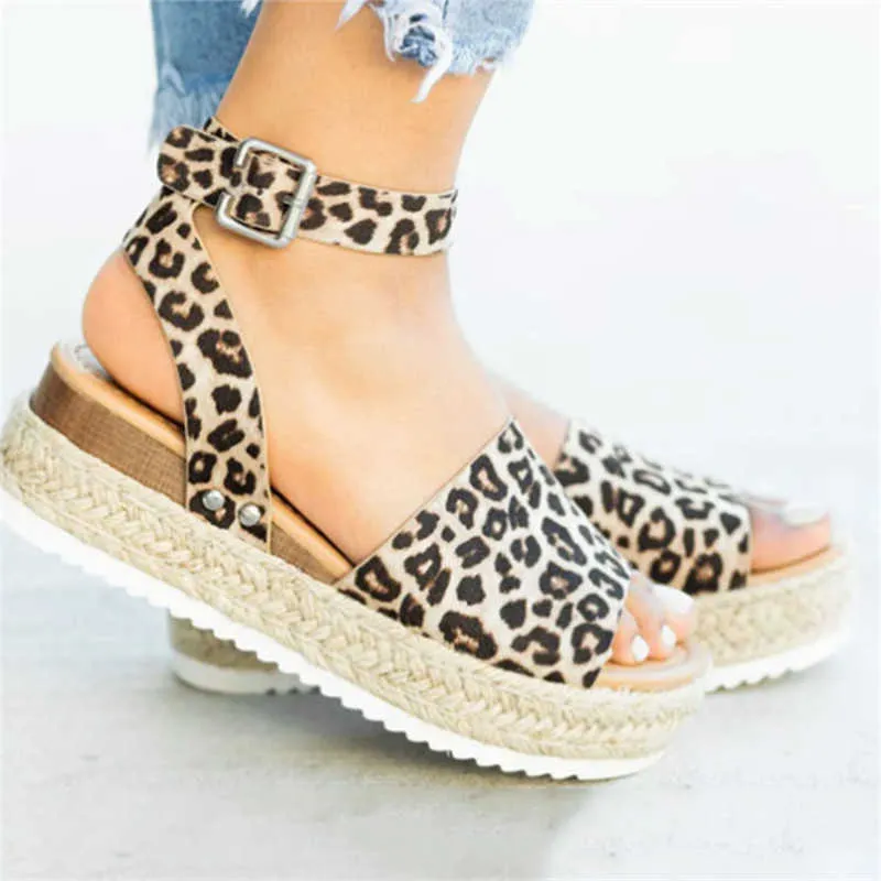 Plus Größe Frauen Sandalen Keile Schuhe Für High Heels Sommer Chaussures Sandalia Femme Plattform Y0721