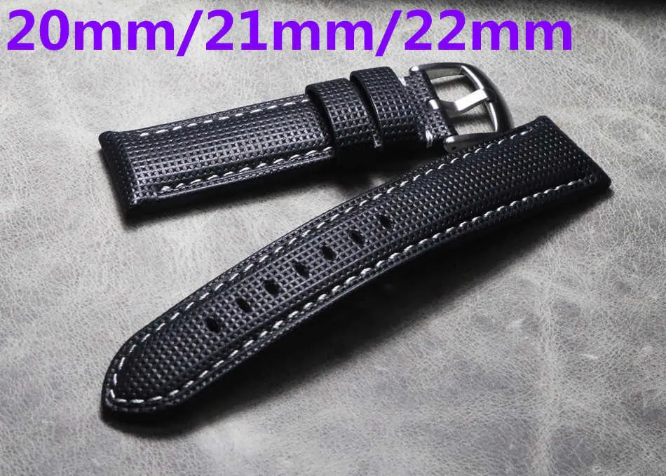 20mm 21mm 22mm 24mm 26mm Echtes Leder Uhrenarmband für Panerai Luminor Radiomir Edelstahl Schnalle Armband Handschlaufe H0915