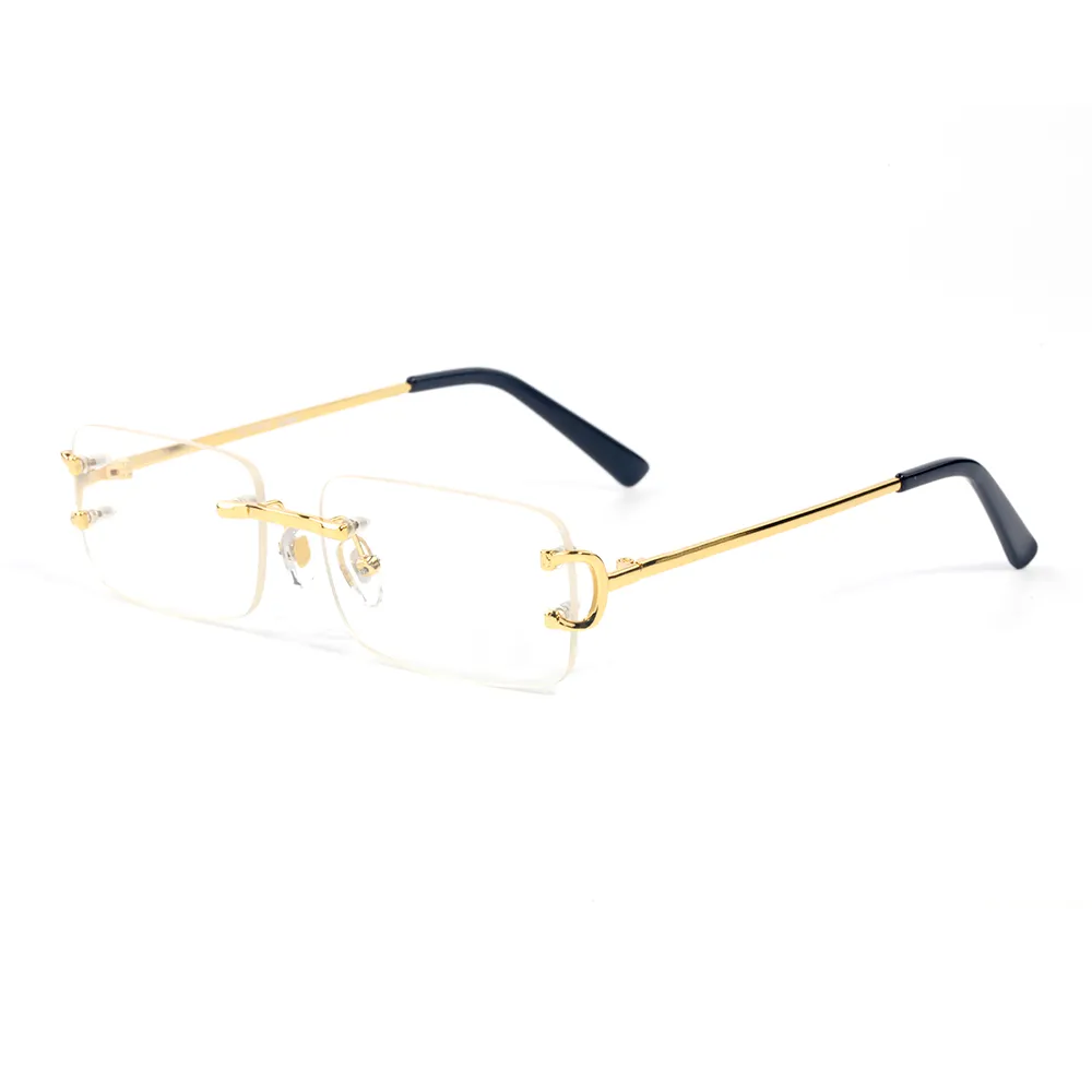 Röd designer solglasögon män och kvinnors buffelhorn glasögon utomhus skugga PC Frame Classic Ladies Eyeglasses 2706