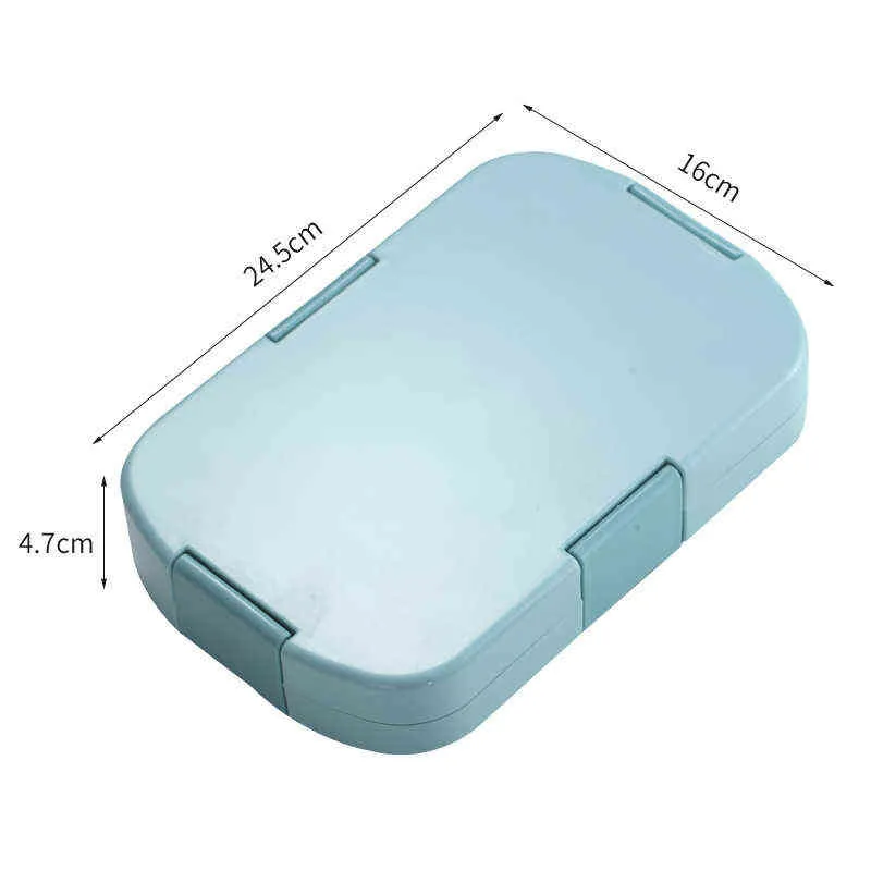 Bento Box Anti-fuite Toddler Lunch Box avec 6 Cellules 920ml Simple Enfants Étudiants Récipient Alimentaire pour Bureau À Domicile WXV Vente 211108